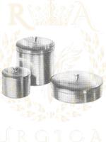 Round Metal Boxes and Medicine Cups 